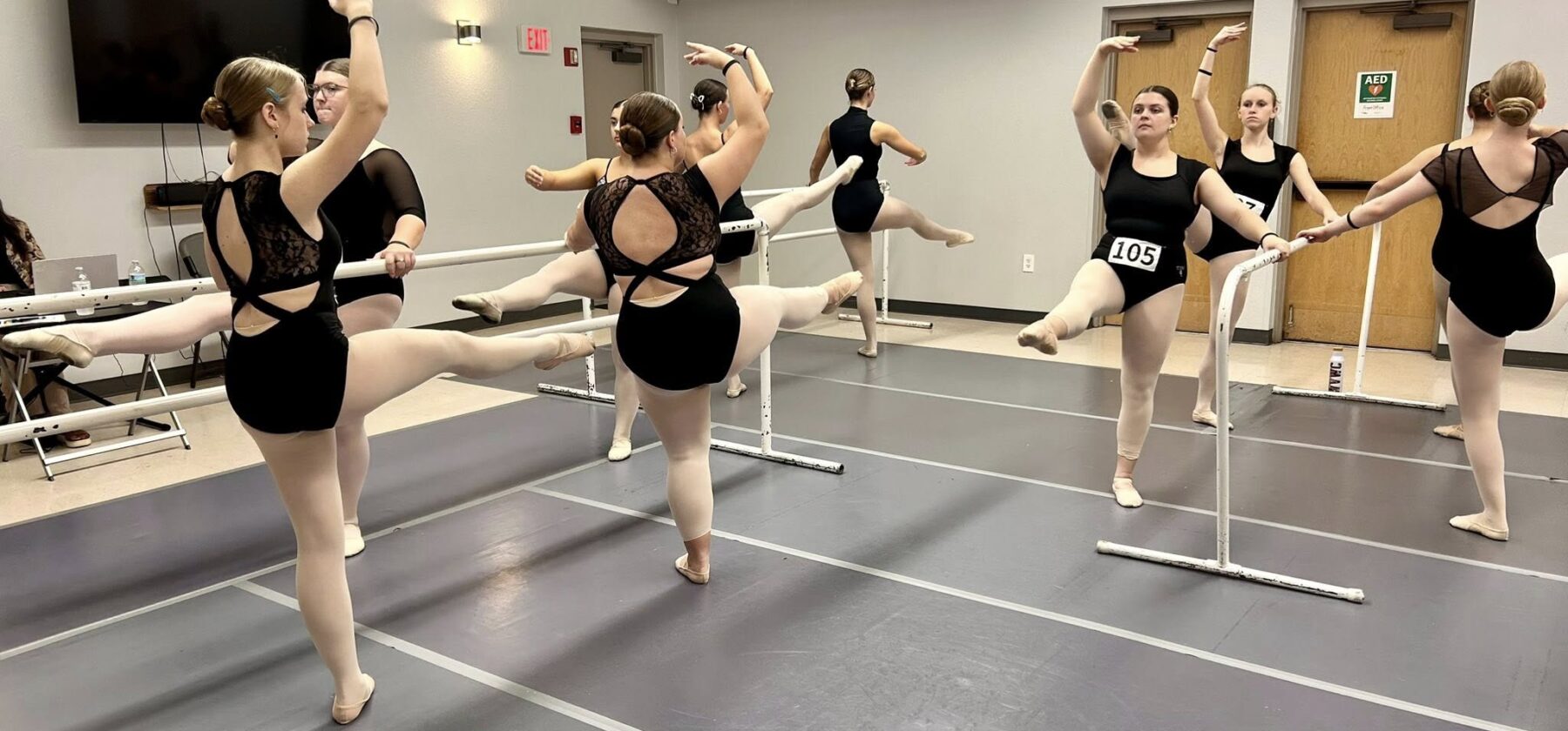 Ballet students practice for the Dance WV Fall Festival 2025